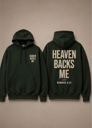 Heaven Backs Me Hoodie | Green